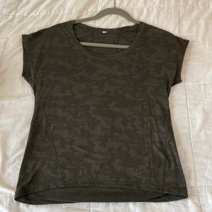 camo print lulu top